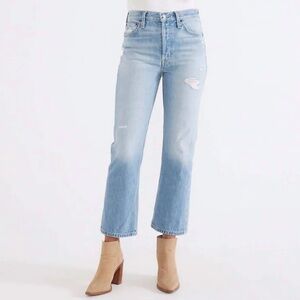 ÉTICA Denim Josie High Rise Crop Jean in Rip Current Sz 26